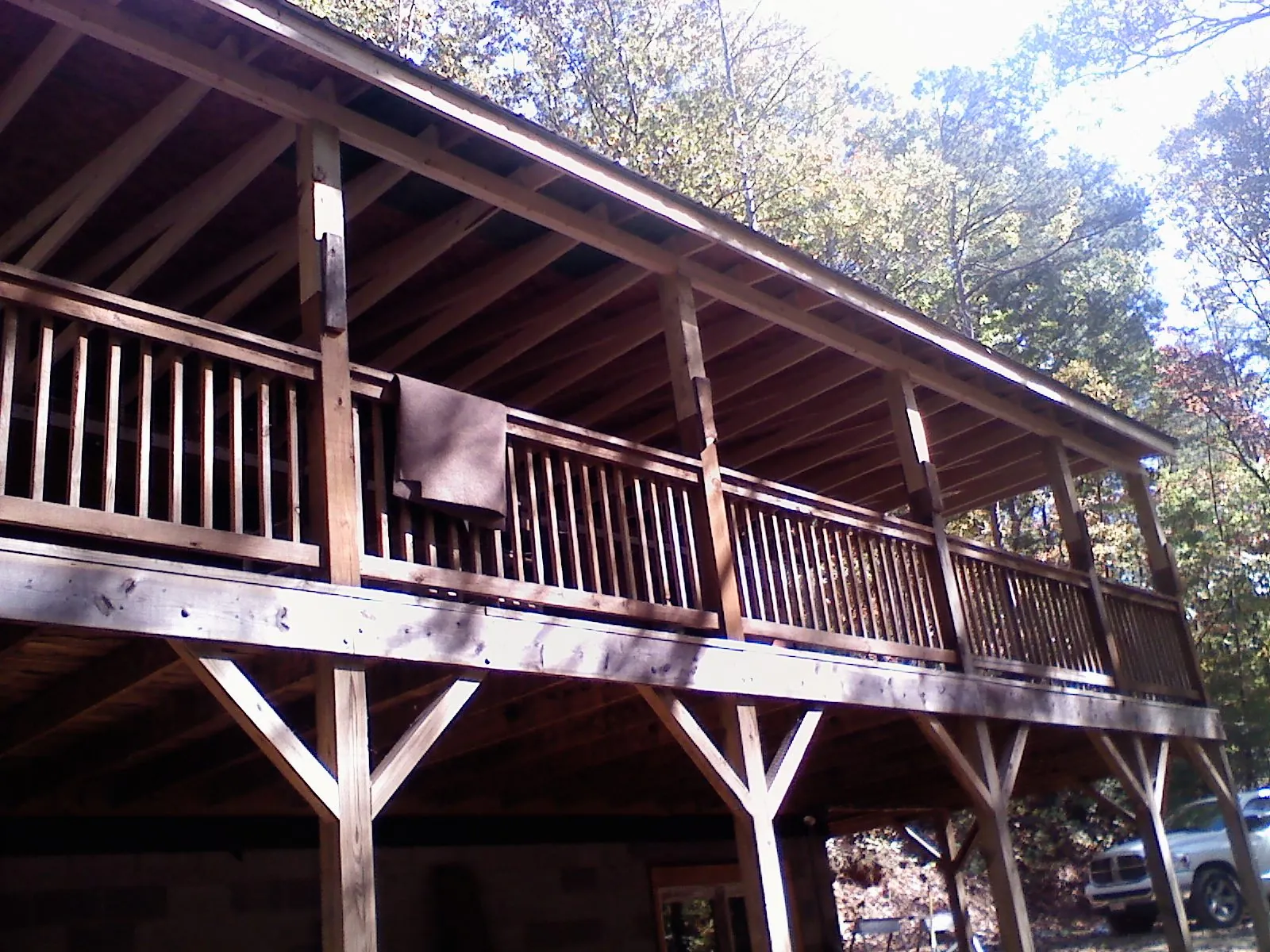 Timber framing under a new elevated porch and deck — Roof Leak Repair in Pierz by Roofing Brothers